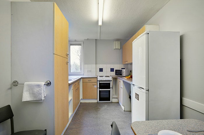 Example of a shared kitchen, at the Leicester Keyworker accommodation 