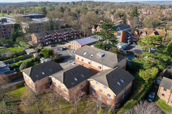 Aerial view of Reading key worker accommodation 