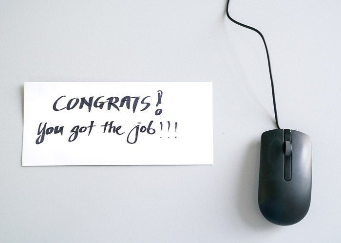 Picture of Congratulations on the job note