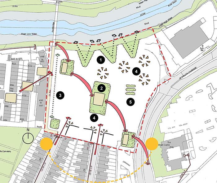 Plan showing the site opportunities