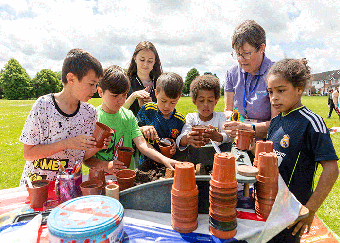 Community celebrating the Jubilee