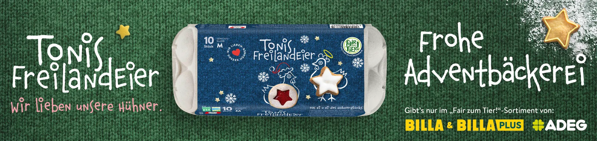 Tonis Freilandeier Backen Kampagne Header