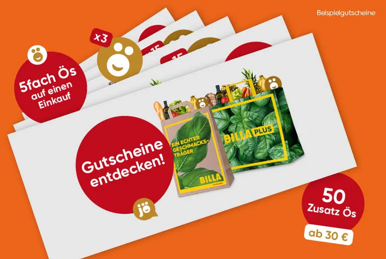 Gutscheine entdecken. 5fach Ös auf einen Einkauf, 50 Zusatz Ös ab 30€.