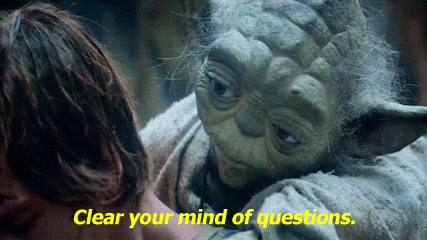 Yoda saying clear your mind of questions (sonar streamlines the race to release)