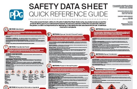 Safety Data Sheet Quick Reference Guide