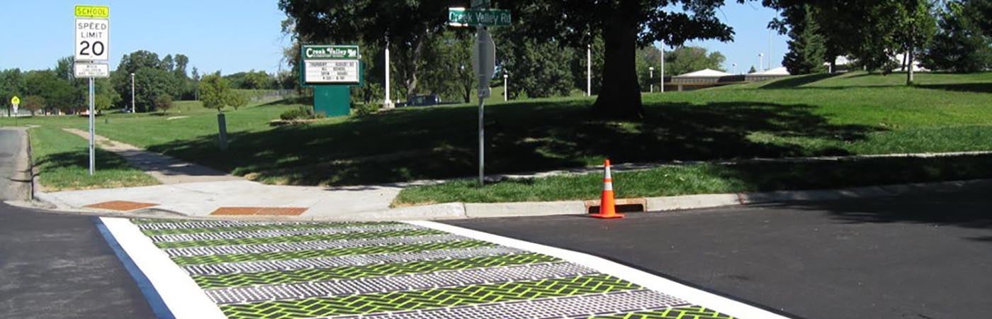 Beautifully designed crosswalk using DuraTherm.