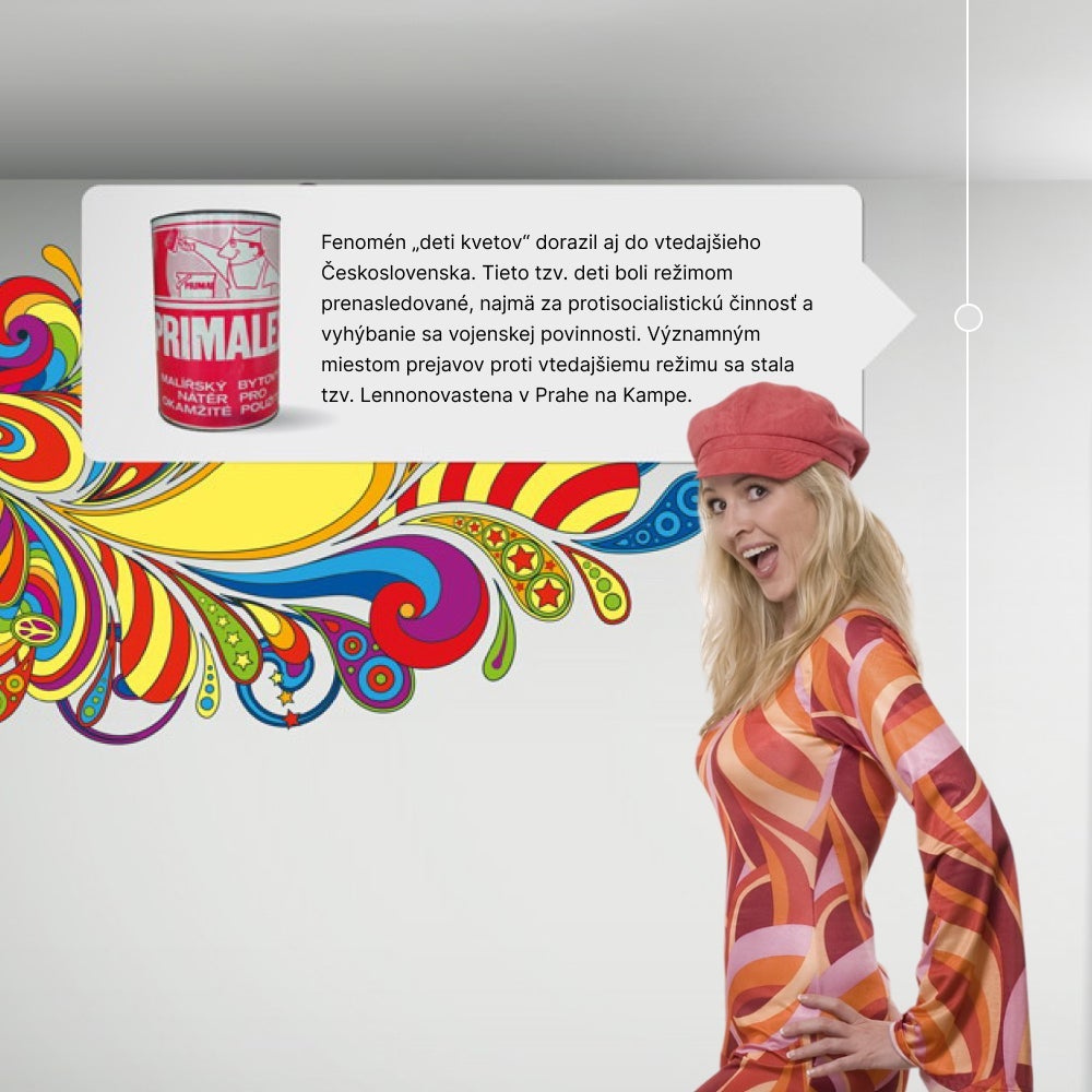 Žena vo farebných šatách