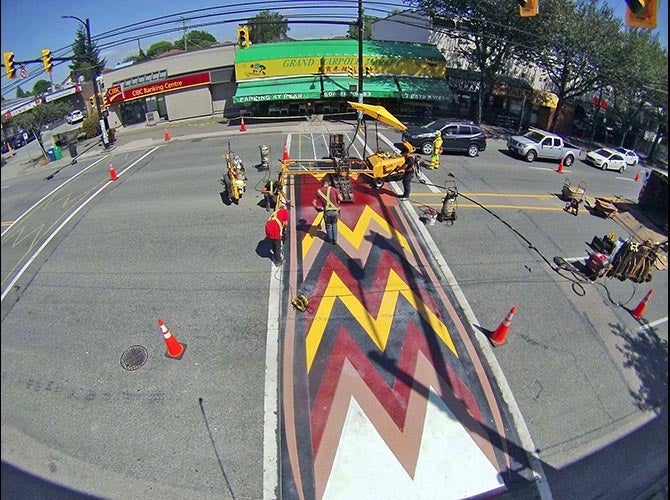 Indigenous Peoples Crosswalks in Vancouver, BC