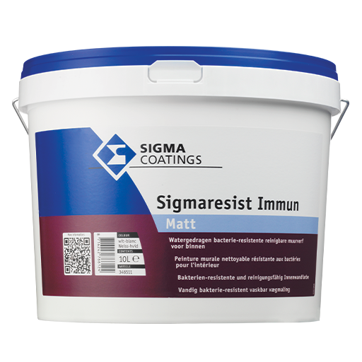 Un secchio bianco con coperchio blu