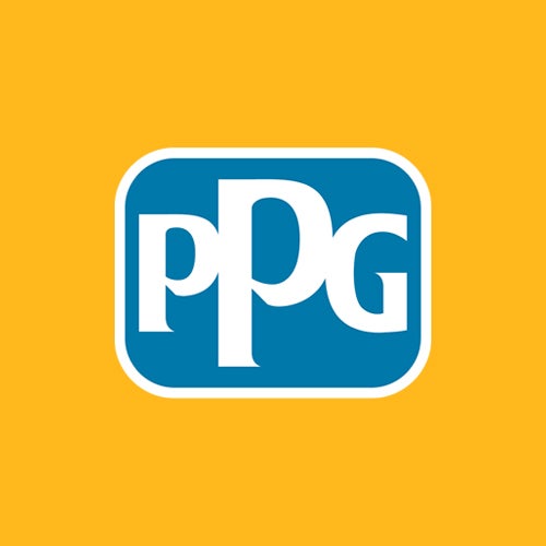 logo ppg před oranžovým pozadím