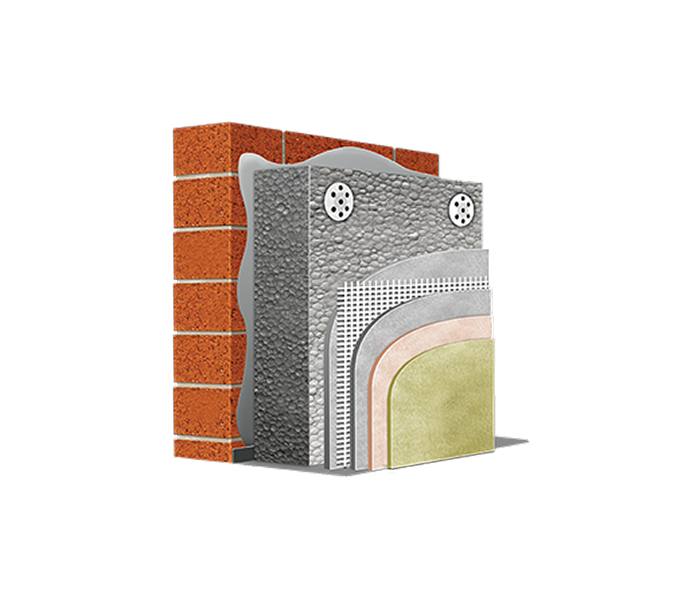 EXTERNAL WALL INSULATION illustration.