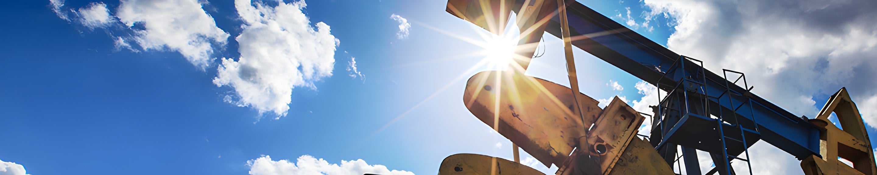 Sunny skies over a piece of machinery