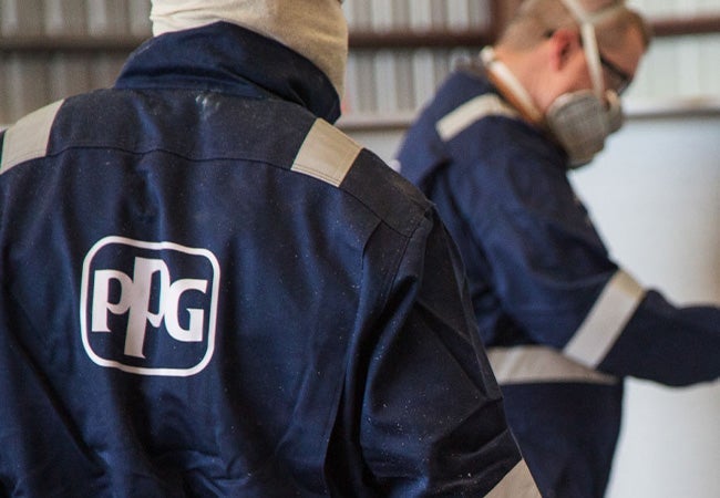 Employees wearing fire protective garments