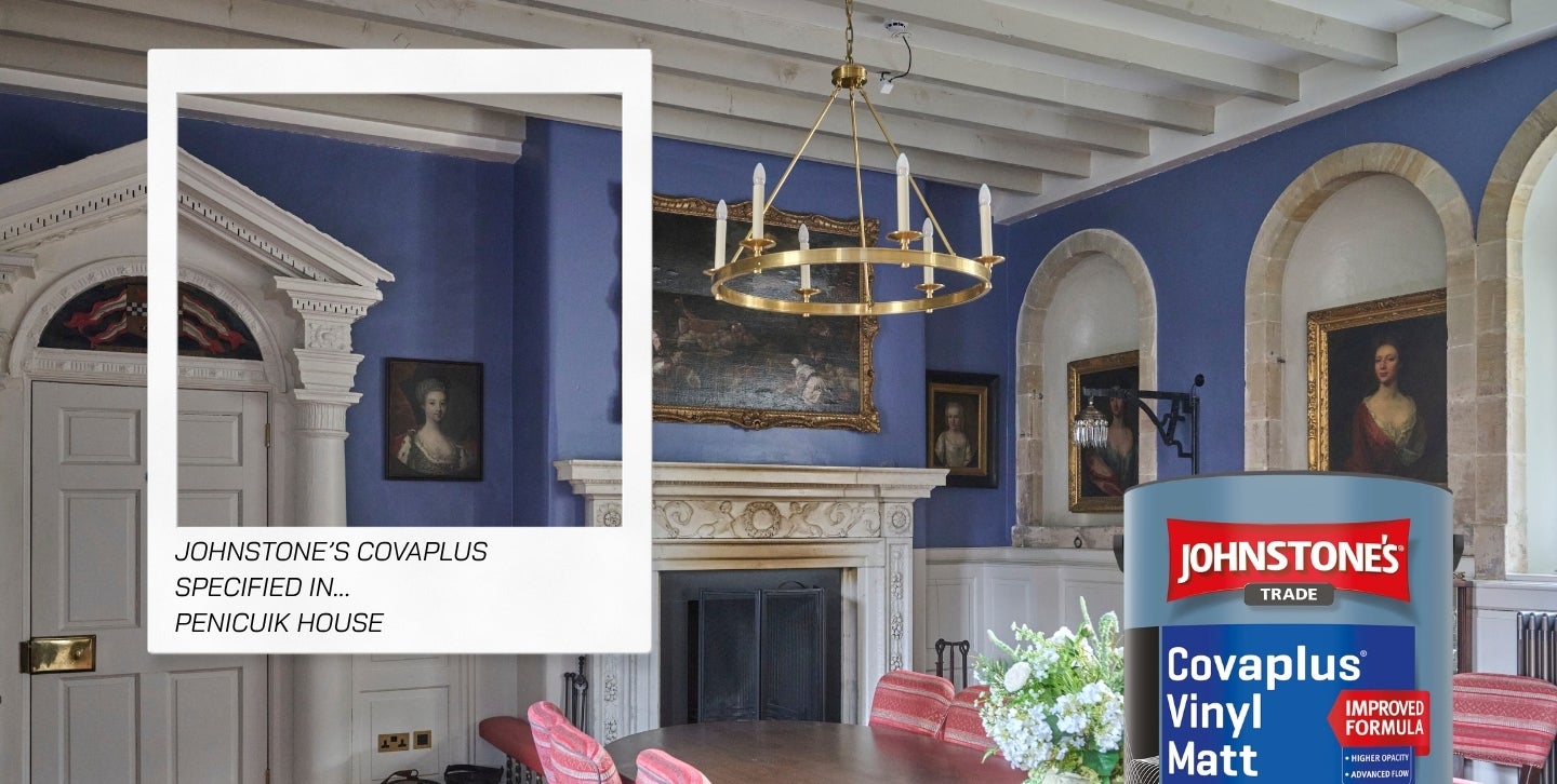 A chandelier in a room