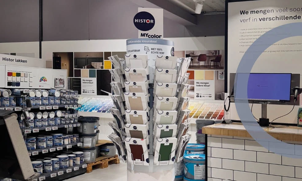 ColorTester in de winkel