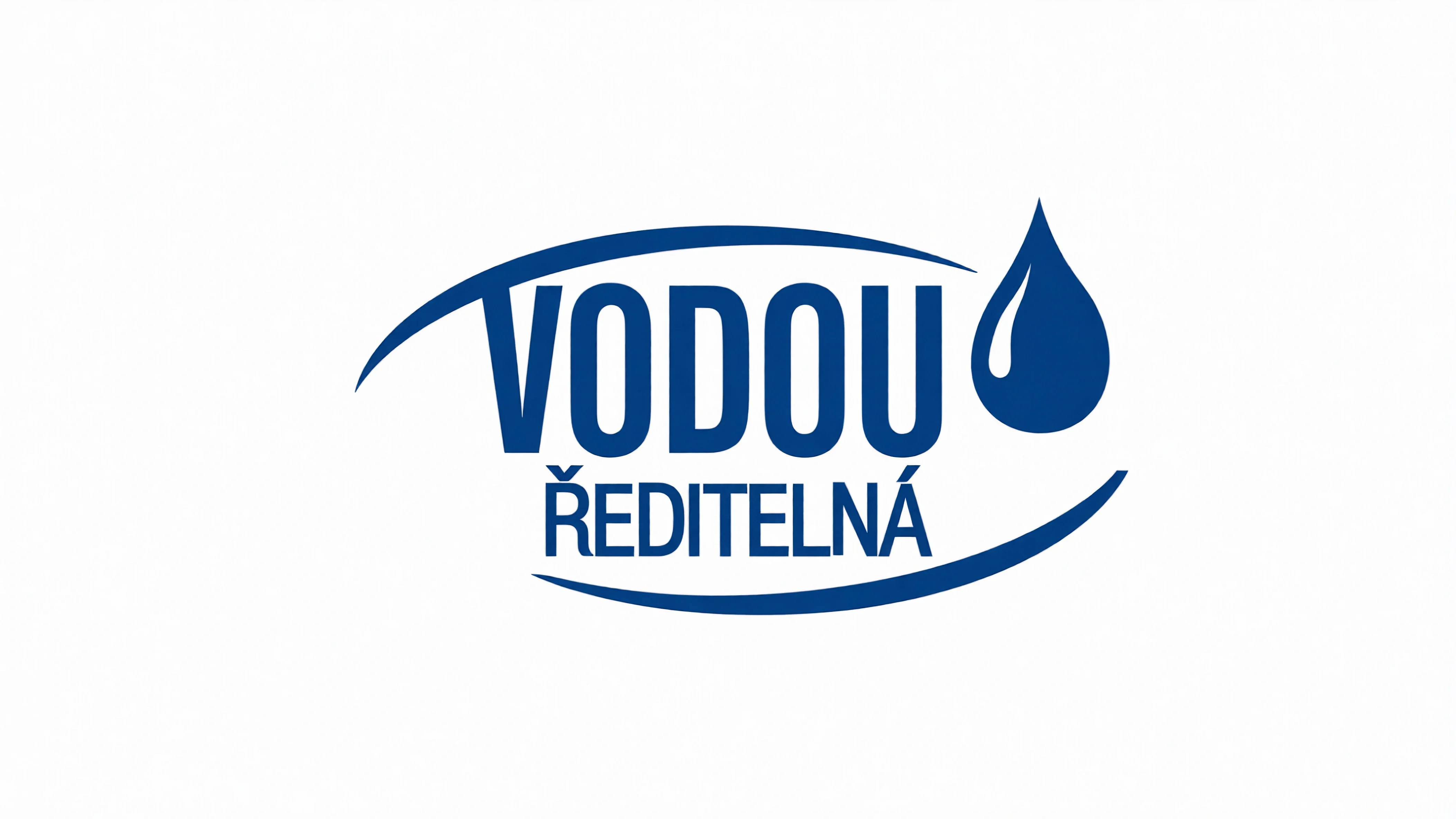 Modré logo s kapkou vody