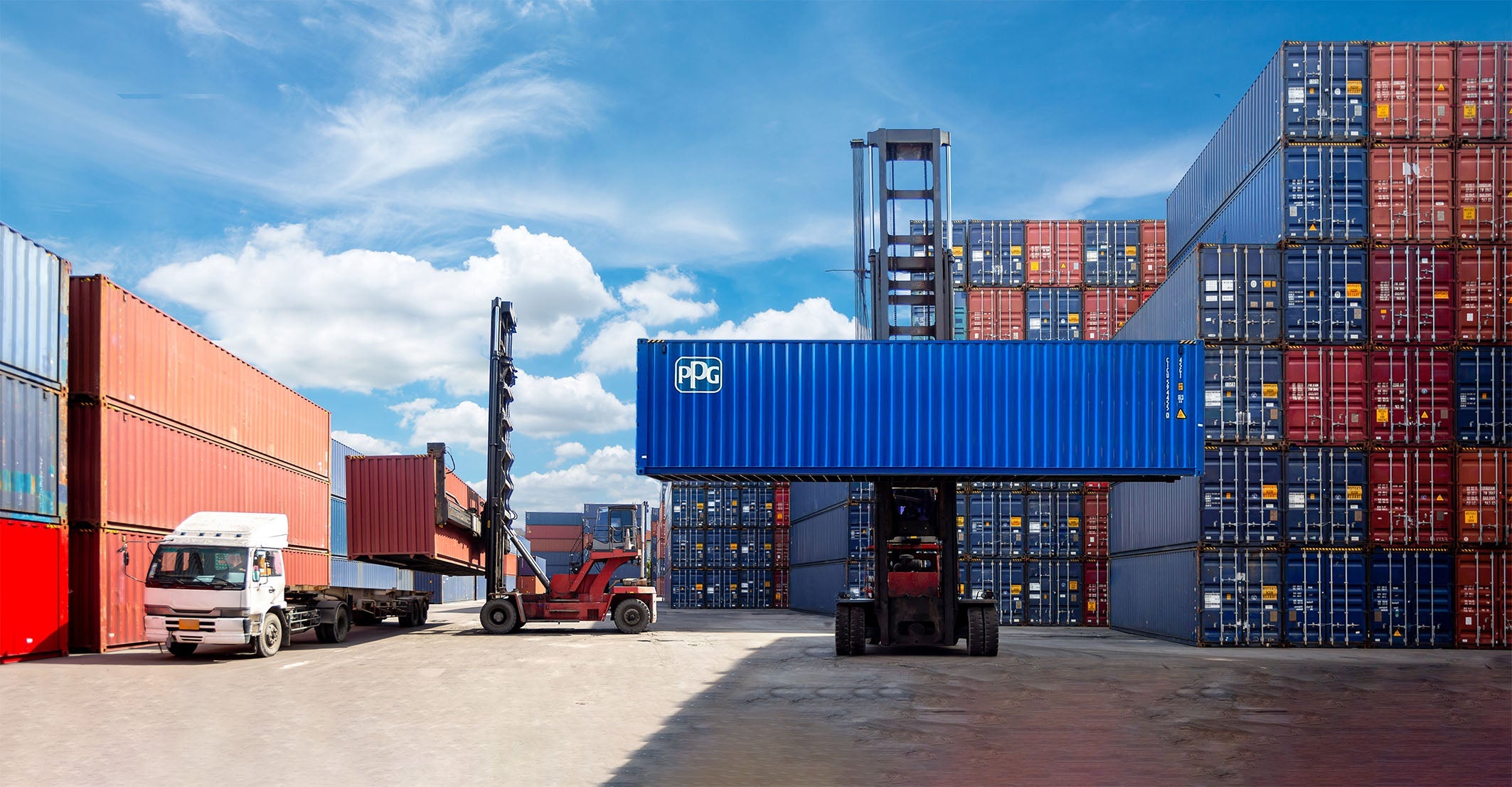 Containers protected with PPG coatings