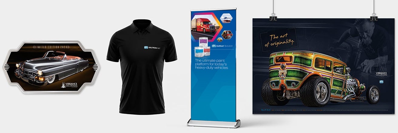 Variety of PPG branded promotional materials