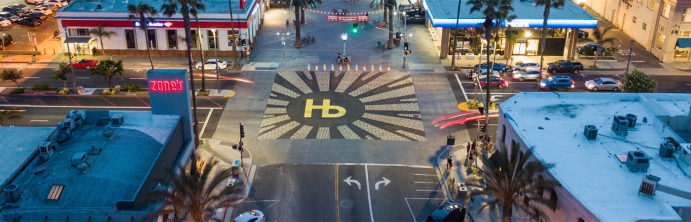 Colorful crosswalk in California