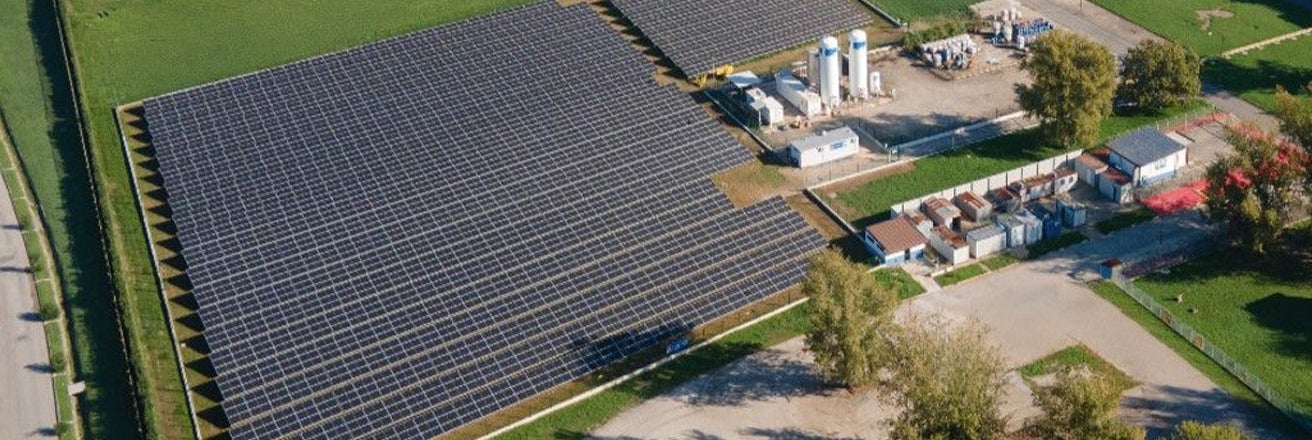 Solar panels within fields and farmland