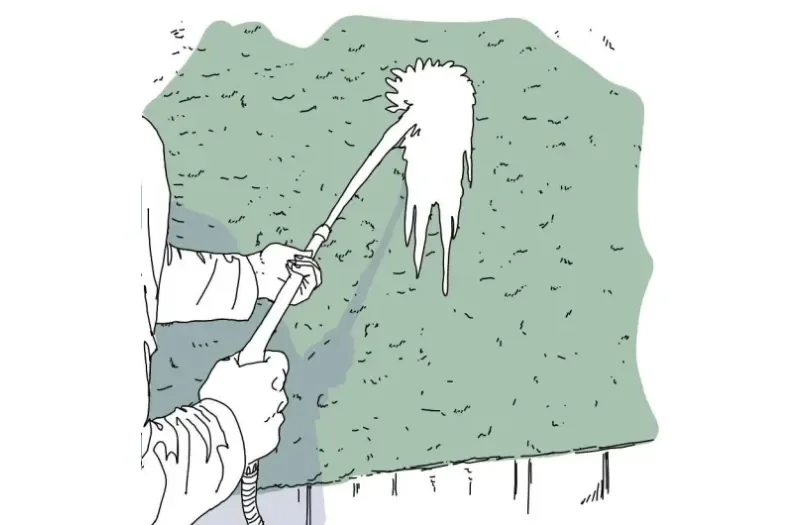 Blästra putsfasad Alcro färg