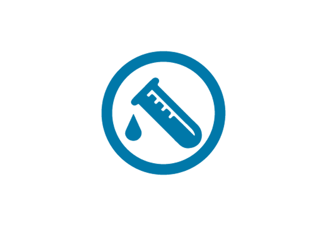 Icon representing chemical resistance