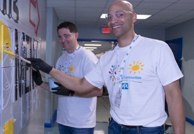 PPG Global leaders paint mural