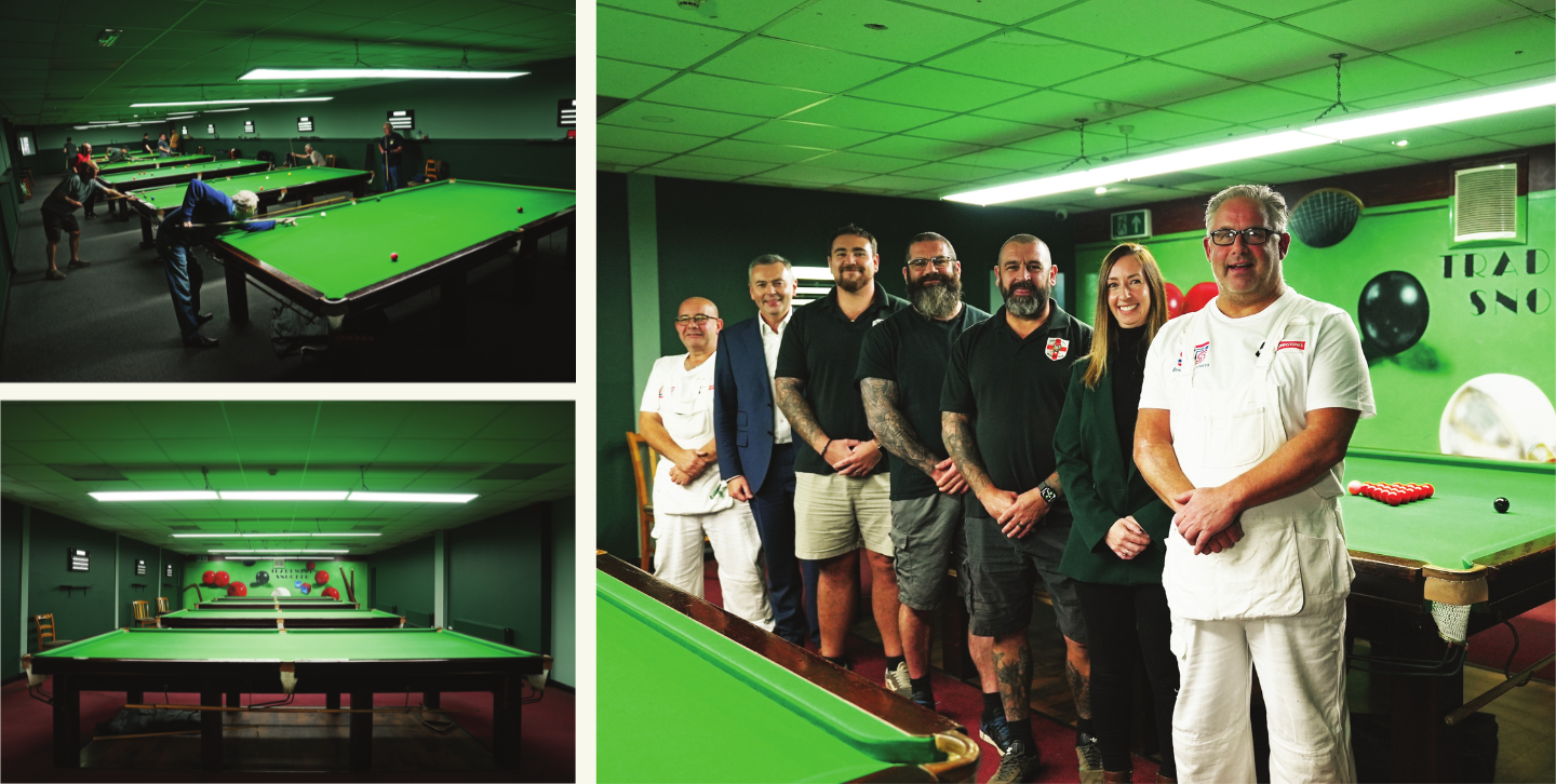 See the transformation of the Tradewell snooker hall using Johnstone's Trade paint, in partnership with World Snooker Tour