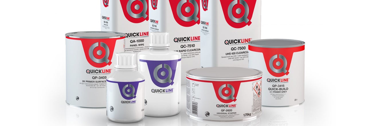 PPG QUICKLINE cans in arrangement