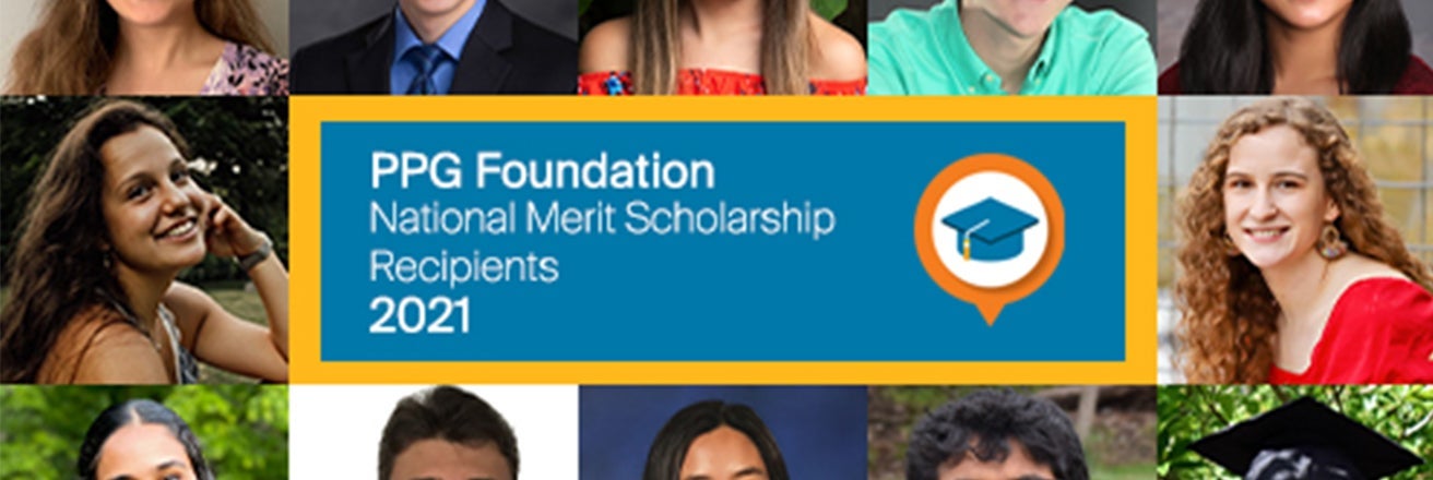 Collage of PPG Foundation 2021 Merit Scholarship recipients 