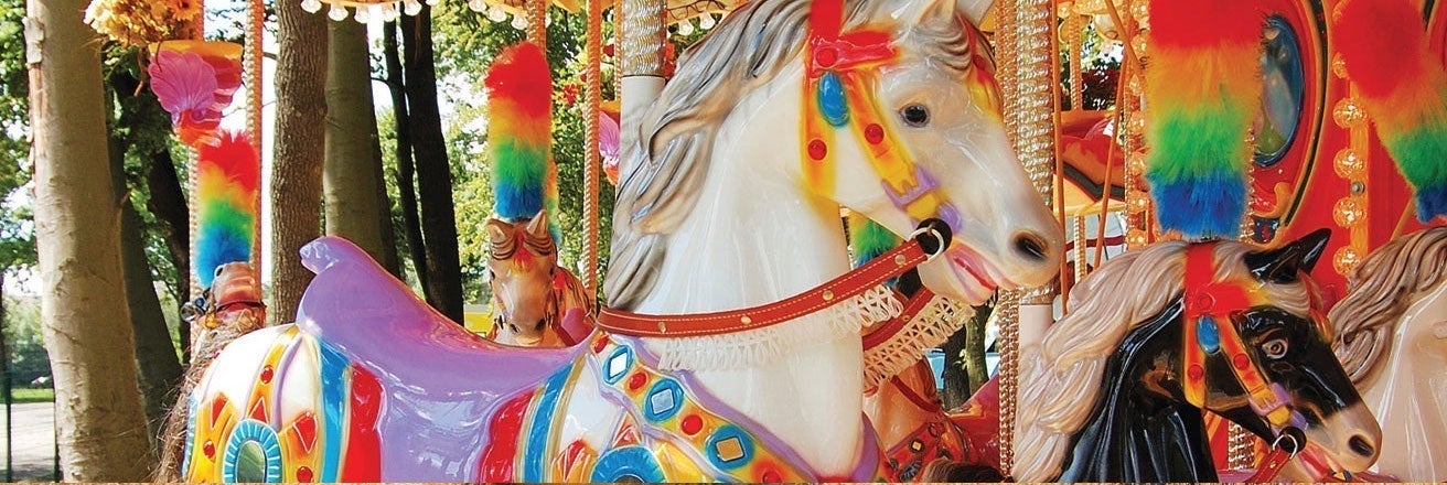 Amusement park carousel