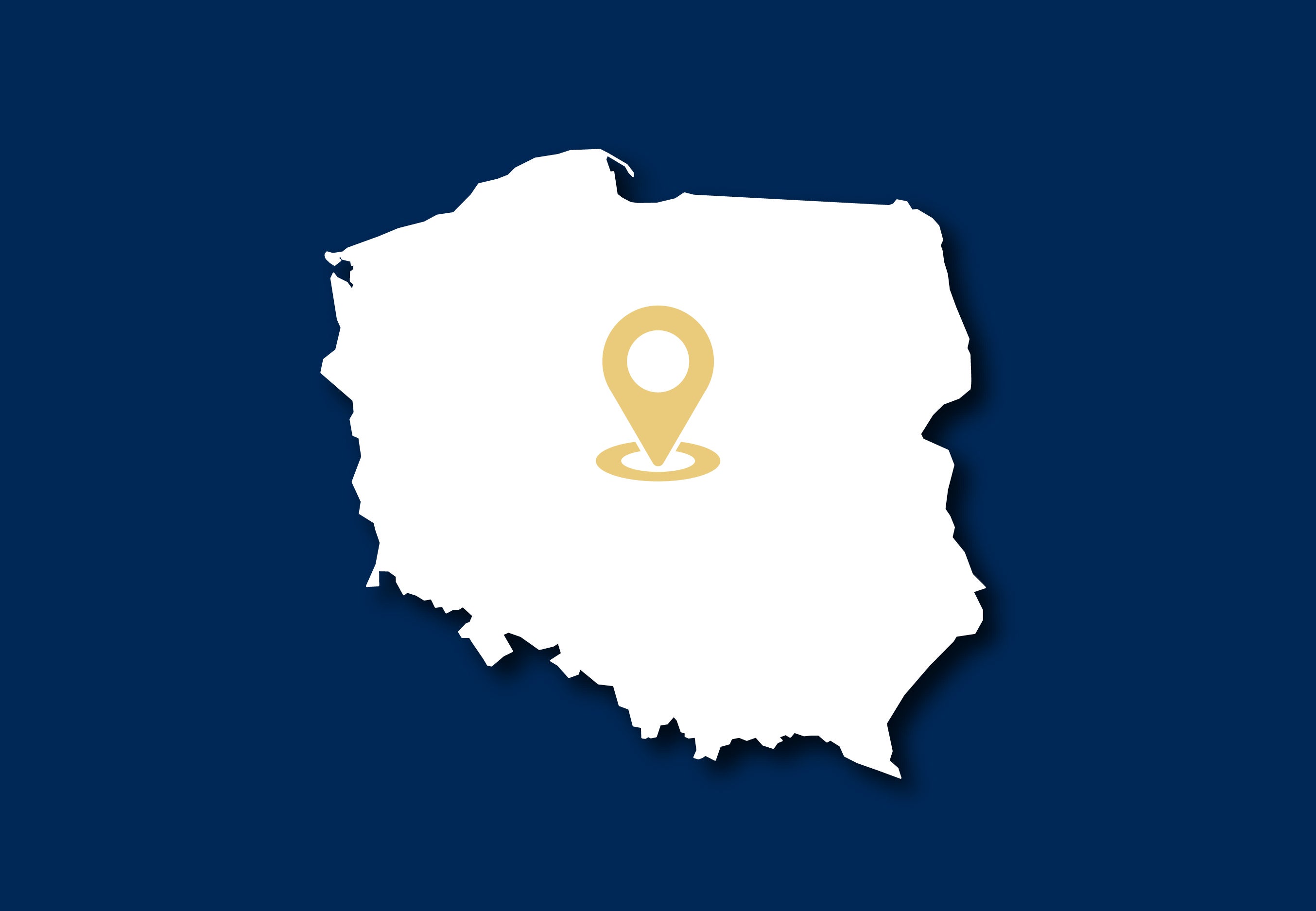 Biała mapa z przypiętą do niej pinezką
