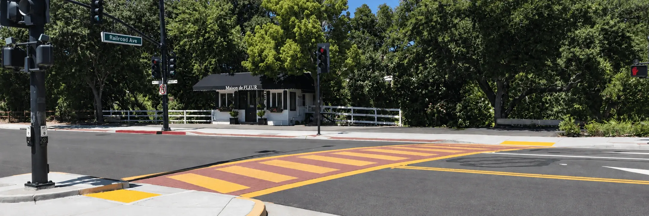 PPG TrafficPatternsXD decorative crosswalk in Danville, California