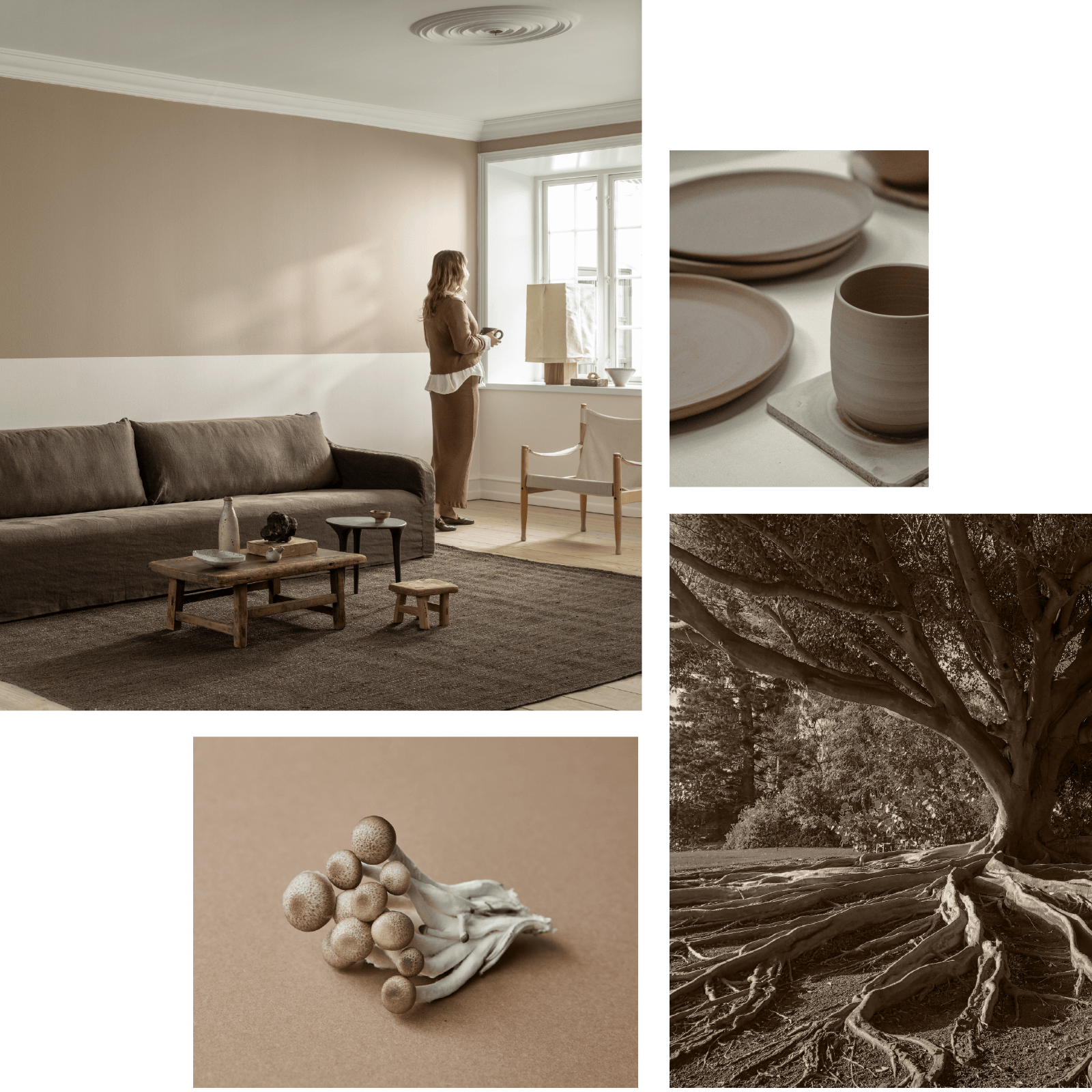 A woman standing in a room