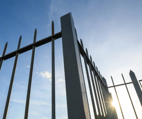 Residential decorative black metal fencing 