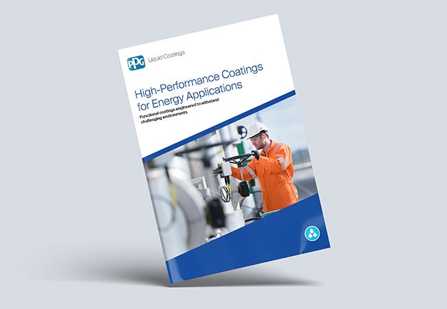 High performance coatings brochure against a plain background displaying the front cover