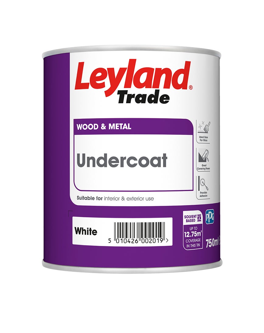 A can of Leyland Trade Undercoat