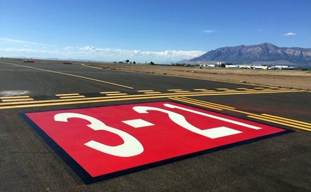 Painted runway markers