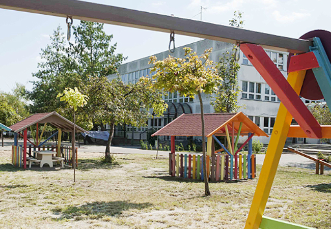 colorful playground in Kecskemet, Hungary 