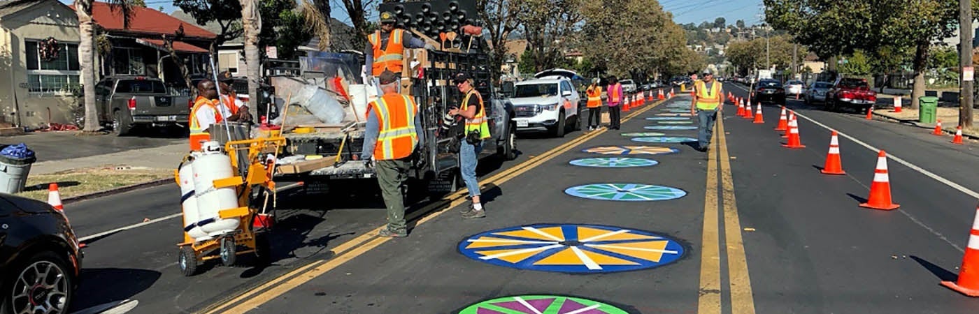 90th Avenue Bike Lane in Oakland, CA