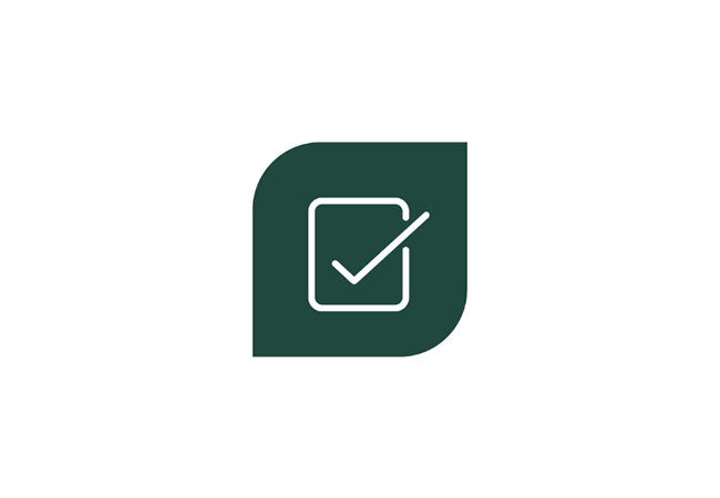 A green square with a check mark in it