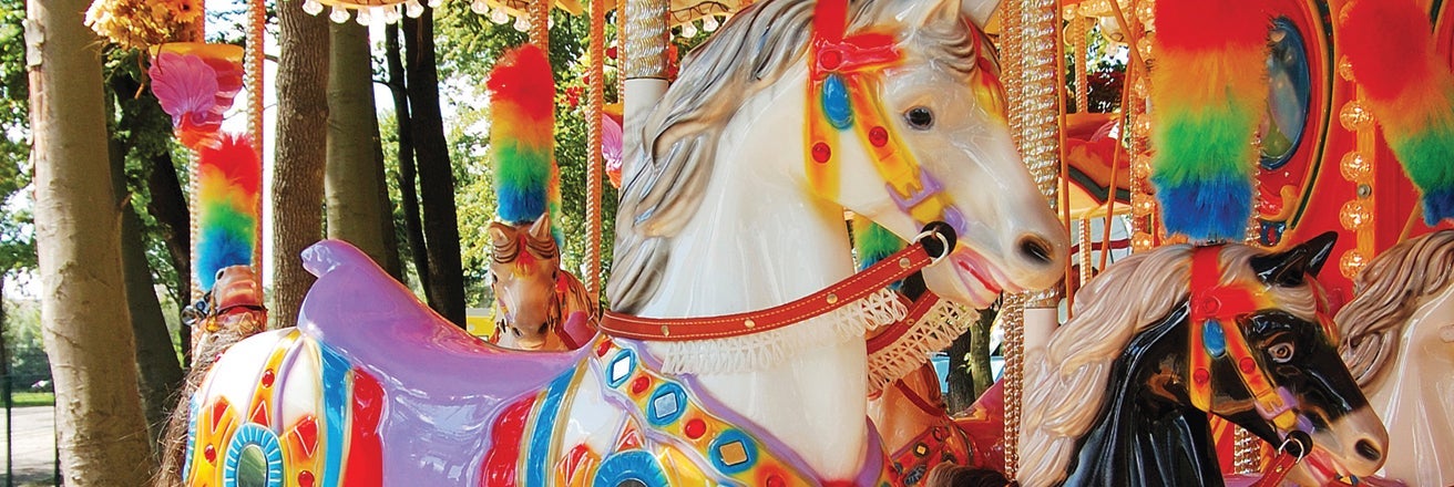 Amusement park carousel