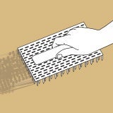 Use a scratch float to create the desired finish.