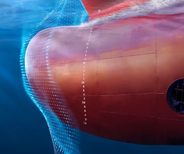 A close-up of a ship's hull