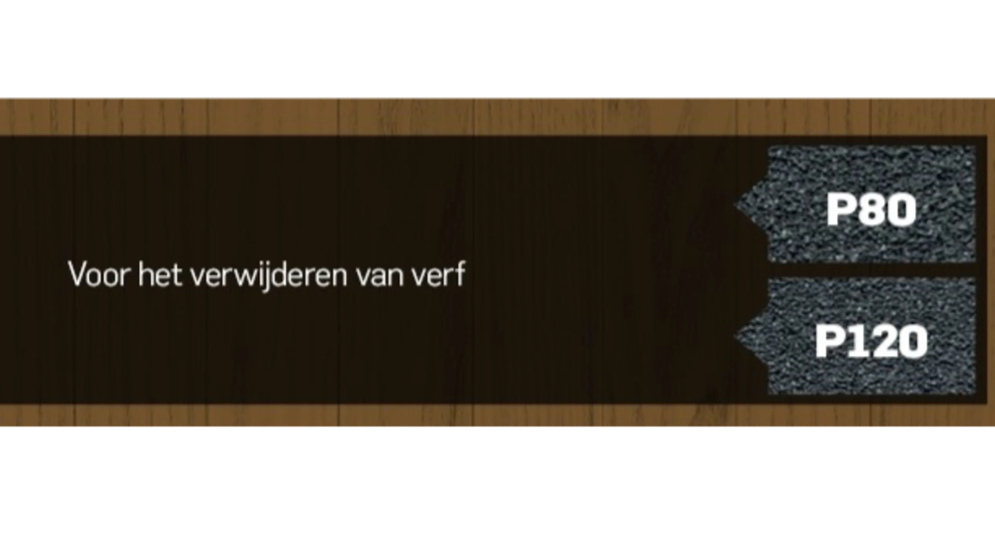 Schuurschema voor het verwijderen van verf met schuurpapier P80 en P120