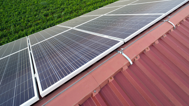 Metal roofing and solar panel