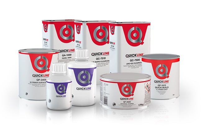 PPG QUICKLINE cans in arrangement