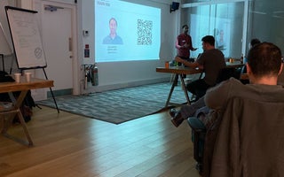 Ilesh presenting at MMT Tech Meetup - GatsbyJS and Kontent