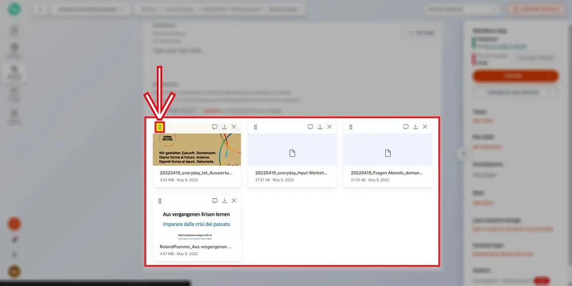 Icon für die Positionierung eines Dokumentes über Drag & Drop Icon für die Positionierung eines Dokumentes über Drag & Drop