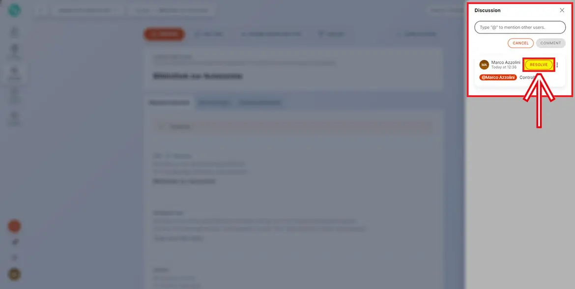 „Show discussion (resolve)“ „Show discussion (resolve)“